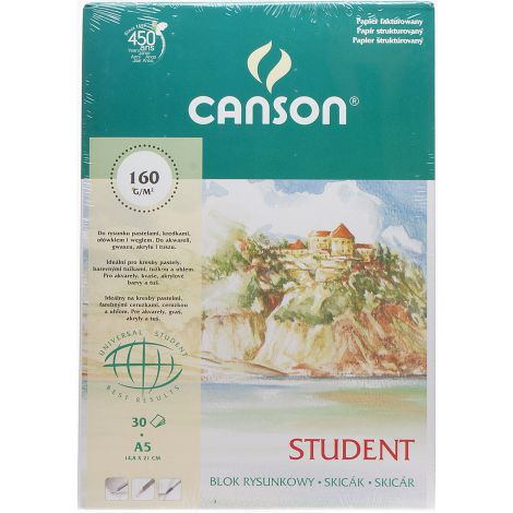 Blok rysunkowy Canson Student A5/30/160g